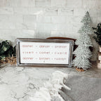 Rudolph And Friends Large Wooden Framed Embossed Christmas Sign With Metal Insert Holiday Decor