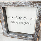 Framed Wine Sign Wall Art Rustic Home Decor For Wine Lovers Kitchen Bar Display Gift BandsCo Straps