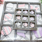 Easter Spring Tic Tac Toe Wooden Game Decor Set Tulip & Egg Pieces - 2 Sizes BandsCo Straps