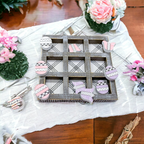 Easter Spring Tic Tac Toe Wooden Game Decor Set Tulip & Egg Pieces - 2 Sizes BandsCo Straps