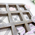 Easter Spring Tic Tac Toe Wooden Game Decor Set Tulip & Egg Pieces - 2 Sizes BandsCo Straps