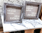 Funny Wooden Father's Day Sign Greatest Farter I Mean Father Rustic Handmade Dad Gift Decor