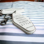 Wooden Inspirational Keychains Double Sided Engraved Motivational Messages Vertical Horizontal BandsCo Straps