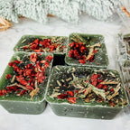 Cedar Berry XL Wax Melts Cranberry Sugar Wood Cabin Winter Scent With Cedar Tip BandsCo Straps