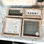 Funny Double Sided Bathroom Sign Guest Restroom Humor Decor Gift For Remodel Homes BandsCo Straps