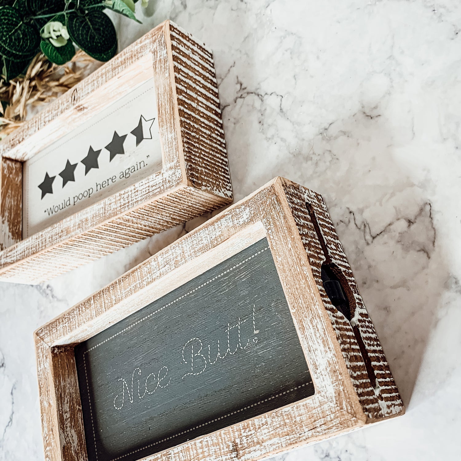 Funny Double Sided Bathroom Sign Guest Restroom Humor Decor Gift For Remodel Homes BandsCo Straps