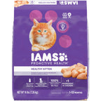 IAMS PROACTIVE HEALTH Healthy Kitten Dry Cat Food with Chicken Cat Kibble 16 lb. Bag Lootquake LLC