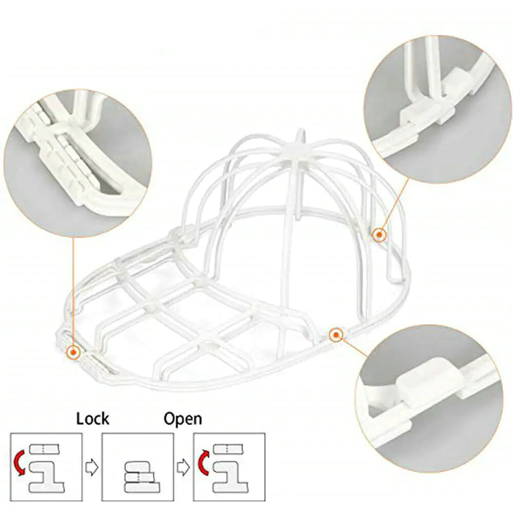 3 Pack Hat Washer Baseball Cap Cleaner Machine Washing Cage Holder Frame Net New Pi-Mart