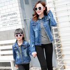 Family Matching Denim Jackets for Spring and Autumn