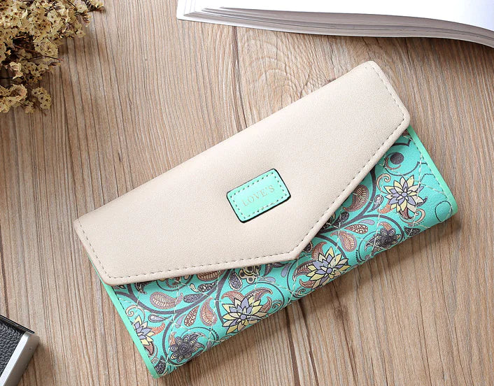 Fashion Women Leather Envelope Clutch Wallet Long Card Holder Purse Bag Handbag Pi-Mart