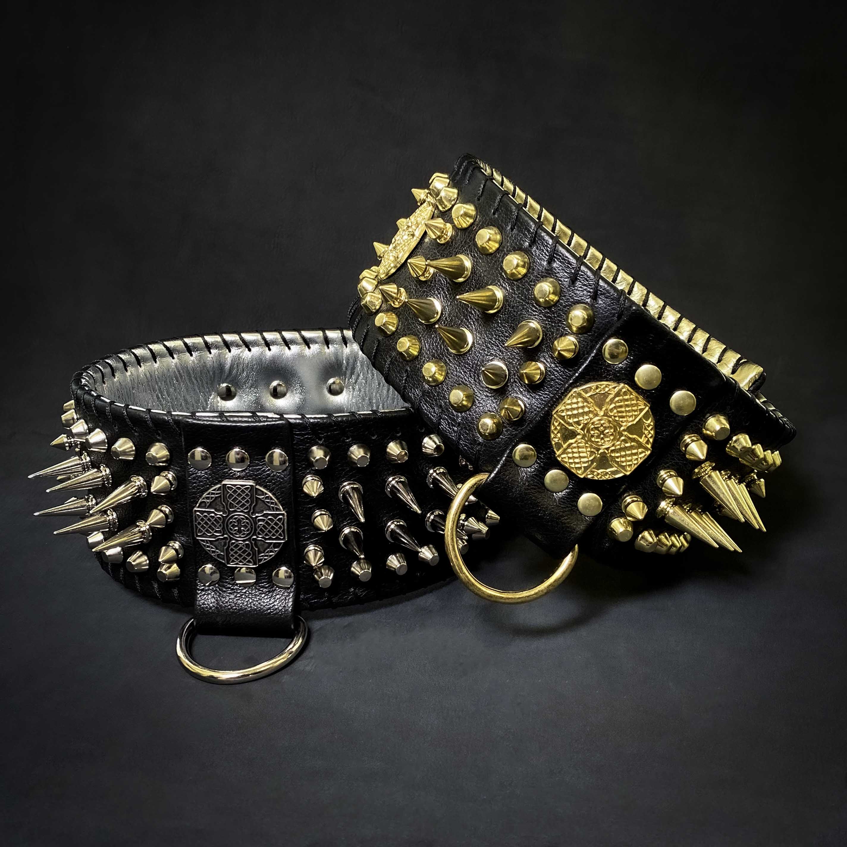 ''Imperium'' hand stitched 8 cm wide show collar - SJB-DIAMOND ELITES
