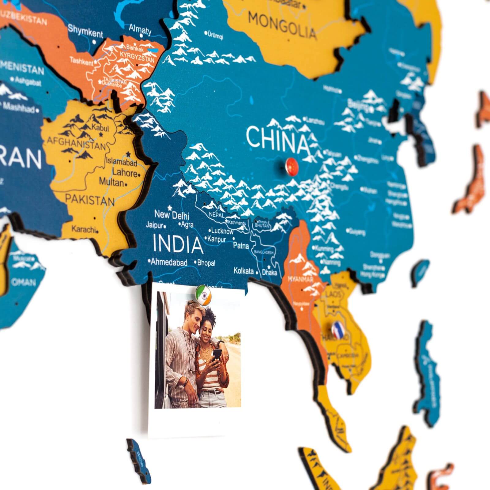 3D Wooden World Map Indie Enjoy The Wood