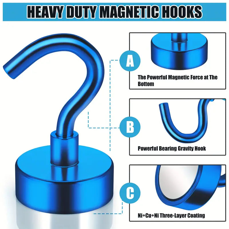 Ultra-Grip Magnetic Hooks Pi-Mart