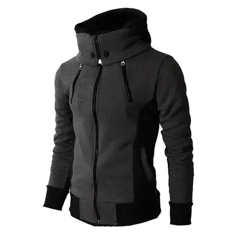 Men's Zip Up Hooded Jacket - Casual Slim Sports Cardigan Pi-Mart