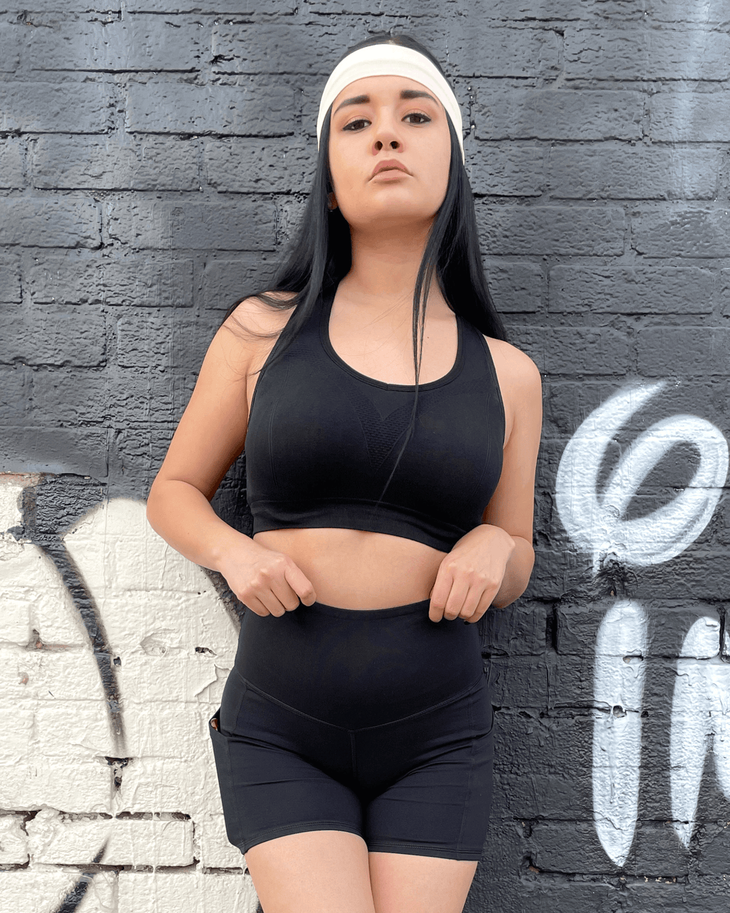 Jolie High-Waisted Athletic Shorts with Hip Pockets - SJB-DIAMOND ELITES