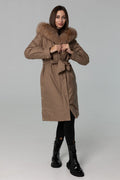 Genuine Fox Fur Trim Rabbit Fur Insulated Parka - SJB-DIAMOND ELITES