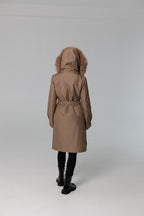Genuine Fox Fur Trim Rabbit Fur Insulated Parka - SJB-DIAMOND ELITES