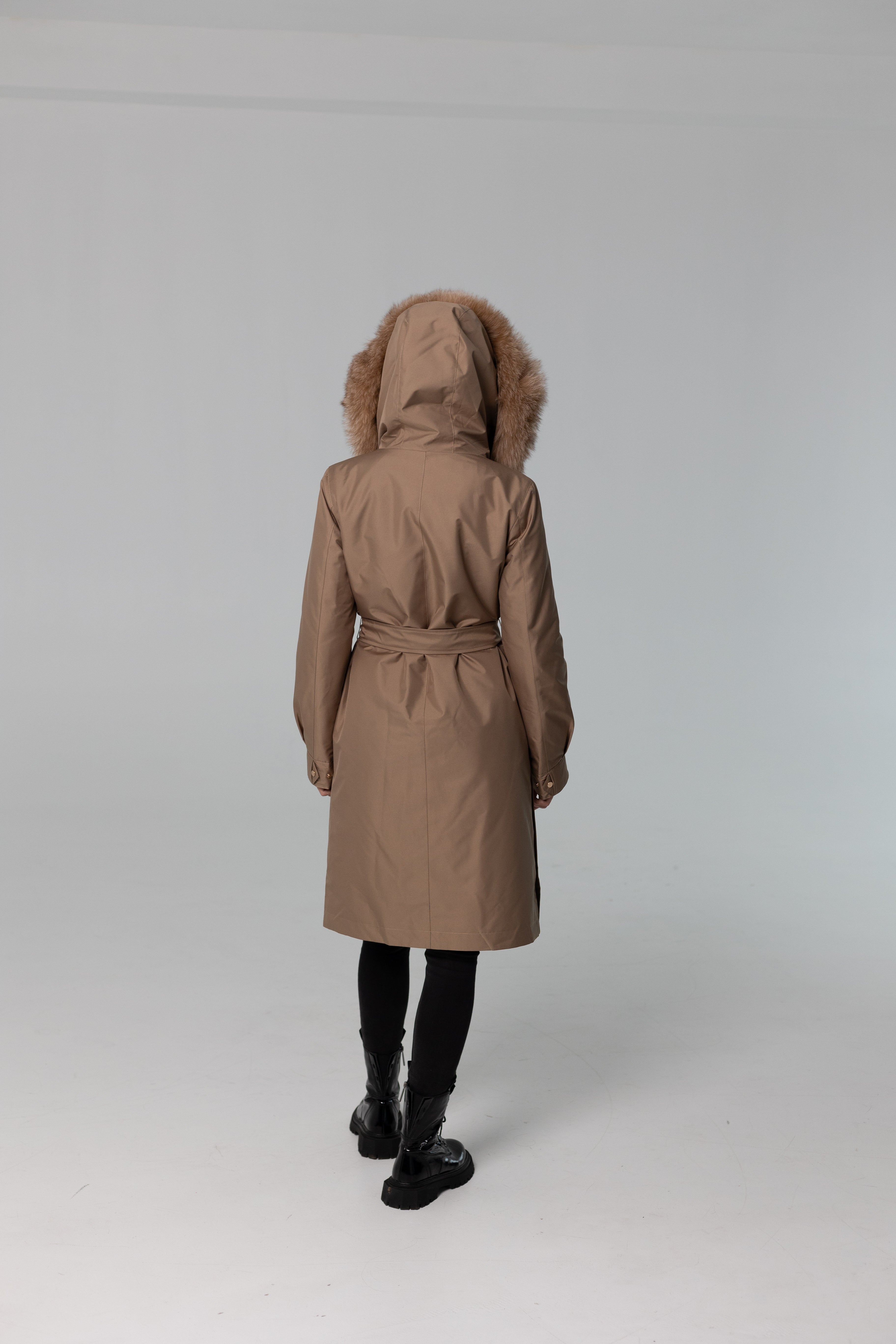 Genuine Fox Fur Trim Rabbit Fur Insulated Parka - SJB-DIAMOND ELITES