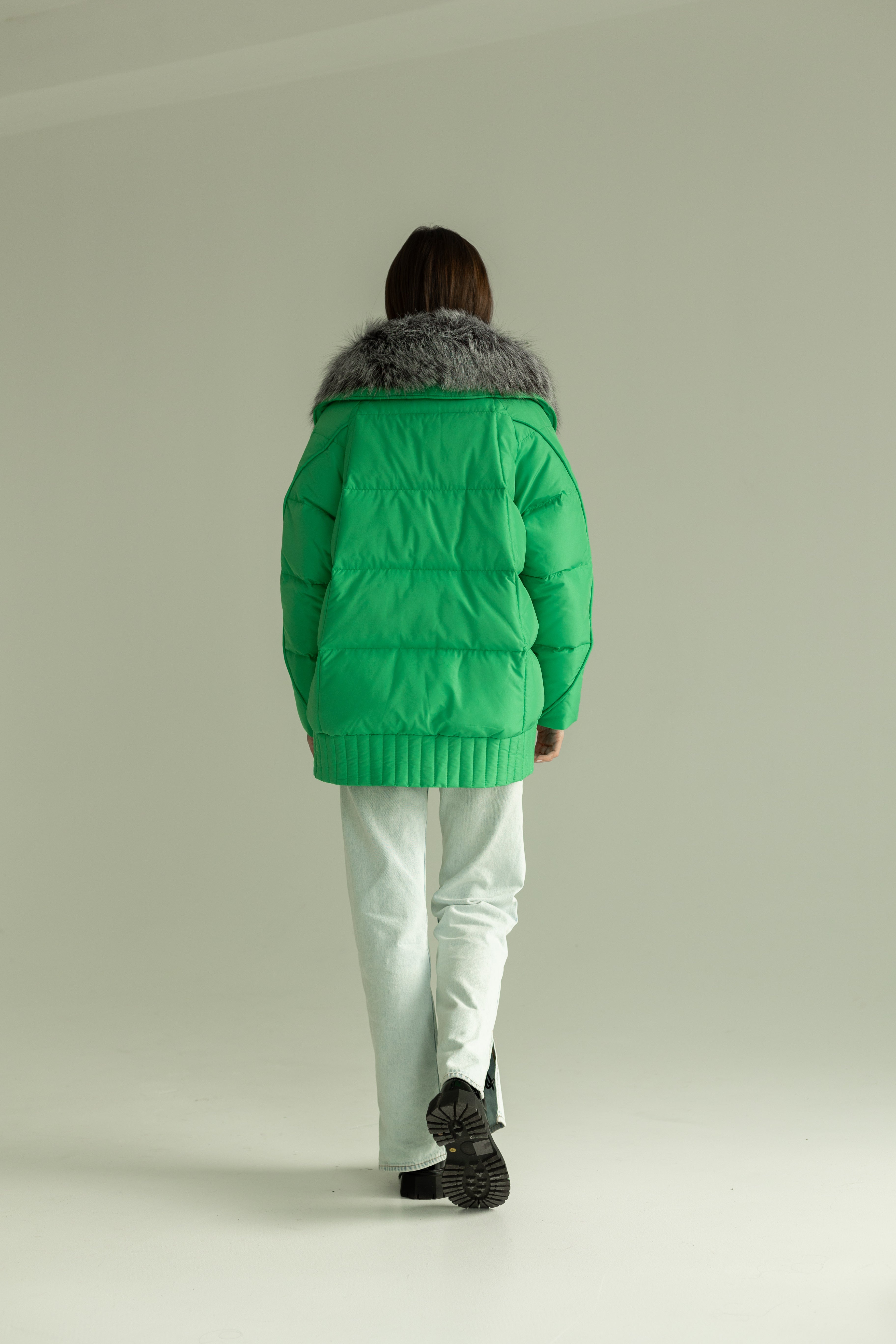Genuine Silver Fox Down Fill Jacket - SJB-DIAMOND ELITES