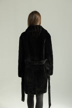 Genuine Shearling Merino Lamb Leather Coat by Punto Leather - SJB-DIAMOND ELITES
