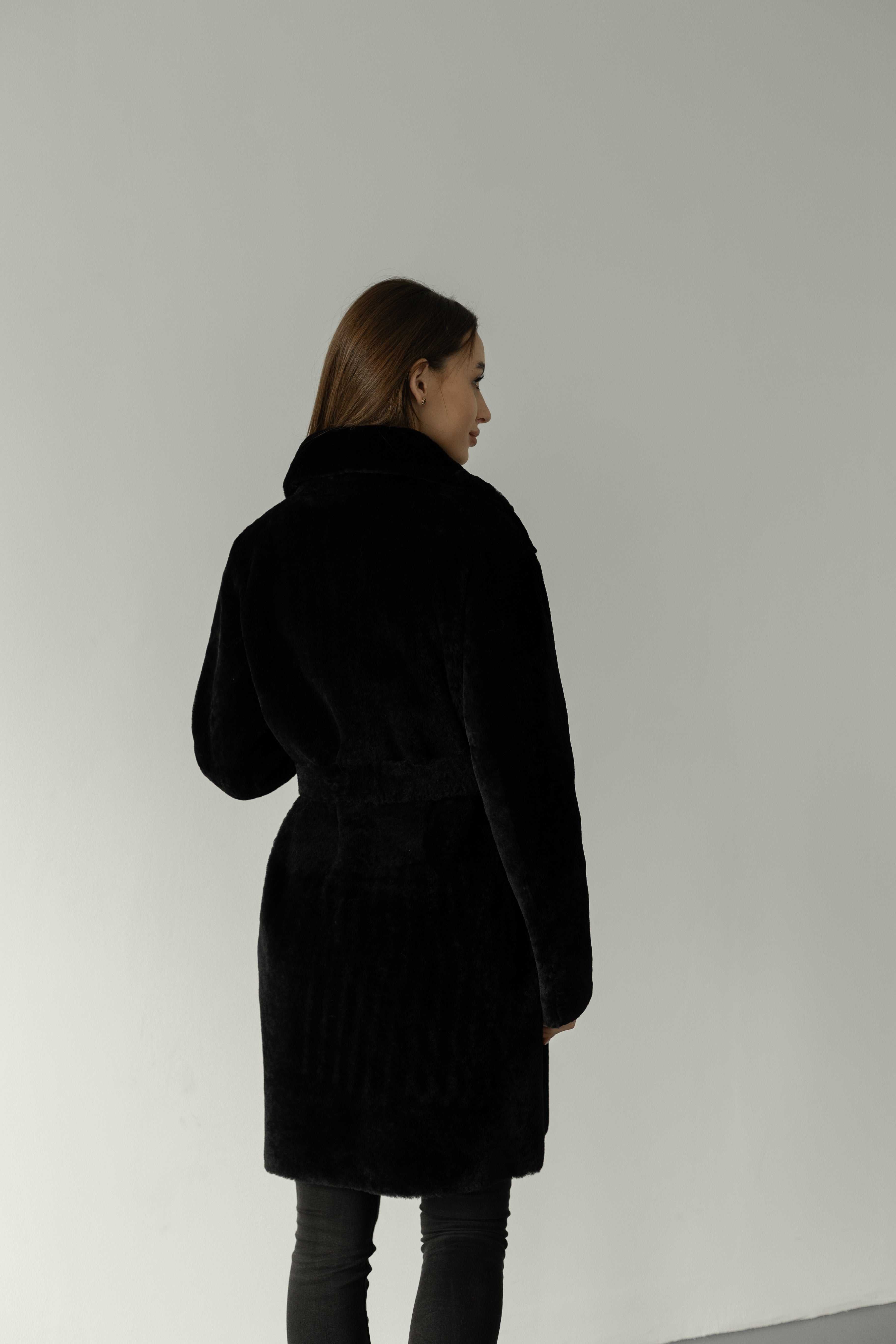 Genuine Shearling Merino Lamb Leather Coat by Punto Leather - SJB-DIAMOND ELITES
