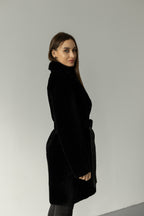 Genuine Shearling Merino Lamb Leather Coat by Punto Leather - SJB-DIAMOND ELITES