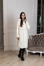 ⇆ Reversible Faux Alpaca Satin Hooded Coat - SJB-DIAMOND ELITES