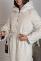 ⇆ Reversible Faux Alpaca Satin Hooded Coat - SJB-DIAMOND ELITES