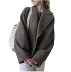 Double-Breasted Short Wool Coat Pi-Mart