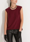 Women's Sleeveless Round Neck Hi Lo Top - SJB-DIAMOND ELITES
