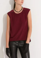 Women's Sleeveless Round Neck Hi Lo Top - SJB-DIAMOND ELITES