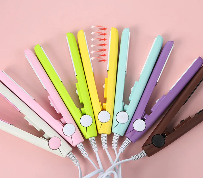 Mini Portable Hair Iron Hair Straightener Curler Professional Hair Irons Ceramic Pi-Mart