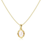 Krfy Gold Initial J Necklaces for Women - Dainty Charm Necklaces 14K Gold Plated Oval Letter White Enamel Personalized Name Necklaces for Women Trendy Gold Necklace Jewelry Lootquake LLC