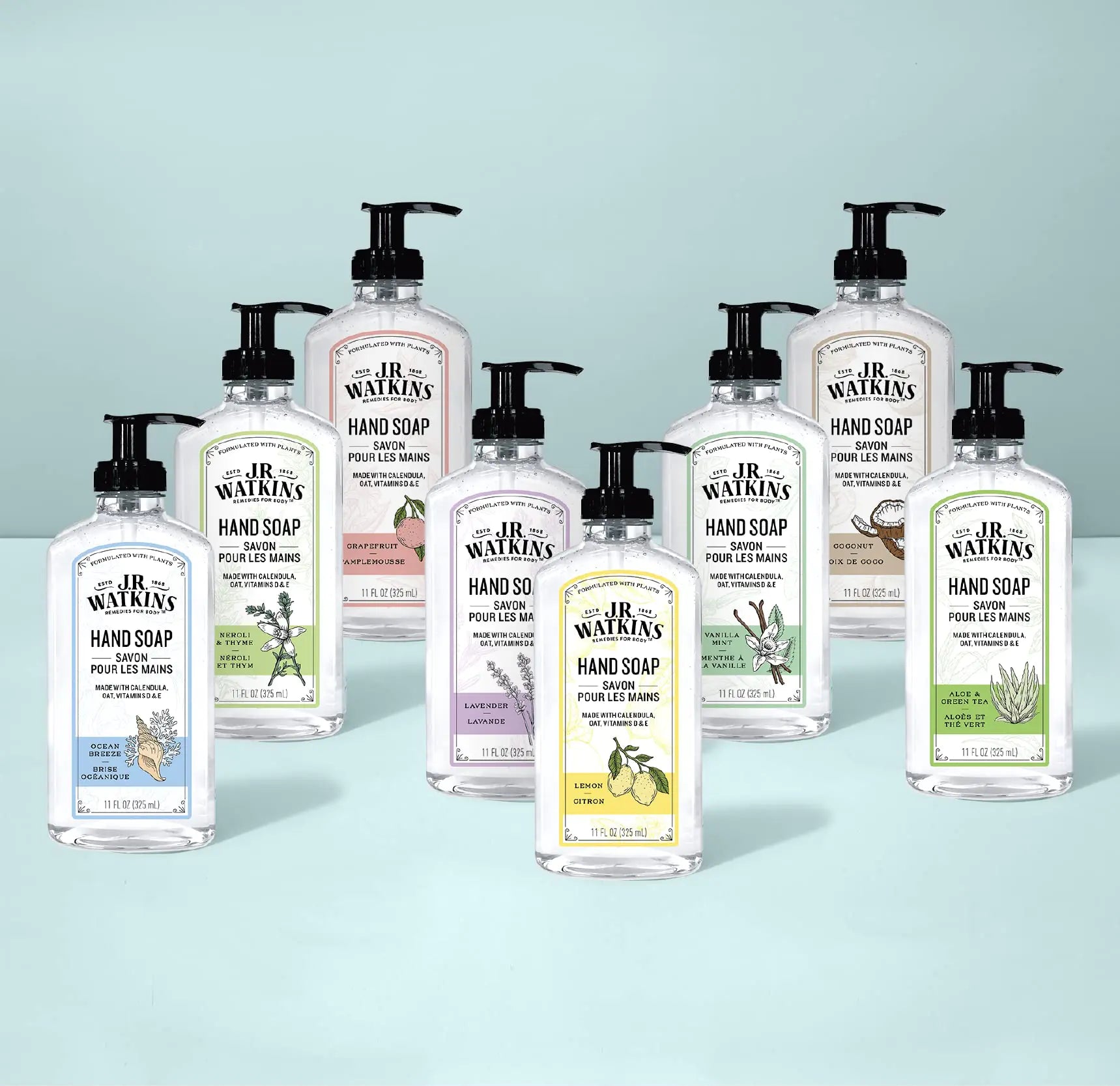 J.R. Watkins Liquid Hand Soap With Dispenser, Moisturizing Hand Soap, Alcohol-Free Hand Wash, Cruelty-Free, USA Made Liquid Soap For Bathroom and Kitchen, Neroli & Thyme, 11 Fl Oz, 3 Pack 11 Fl Oz (Pack of 3) Pi-Mart