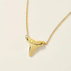 Gold Shark Tooth Necklace Layer Bolo Necklace
