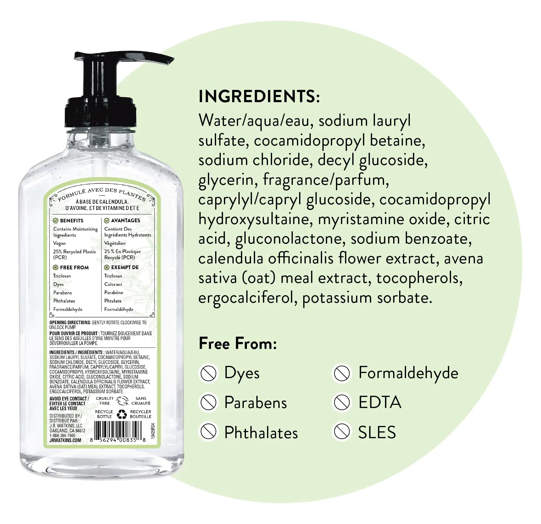 J.R. Watkins Liquid Hand Soap With Dispenser, Moisturizing Hand Soap, Alcohol-Free Hand Wash, Cruelty-Free, USA Made Liquid Soap For Bathroom and Kitchen, Neroli & Thyme, 11 Fl Oz, 3 Pack 11 Fl Oz (Pack of 3) Pi-Mart