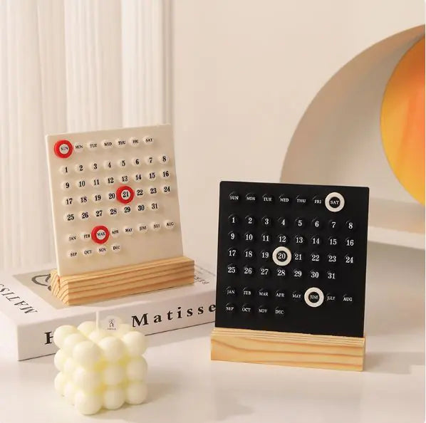 Wannian Wooden Ring Acrylic Calendar Pi-Mart