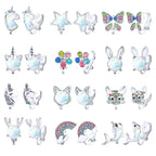 NEWITIN 12 Pairs Clip On Earrings for Women Cute Earrings Crystal Earrings Pearl Earrings Charming Fashion Earrings Non Piercing Clip on Earrings for Women Lootquake LLC