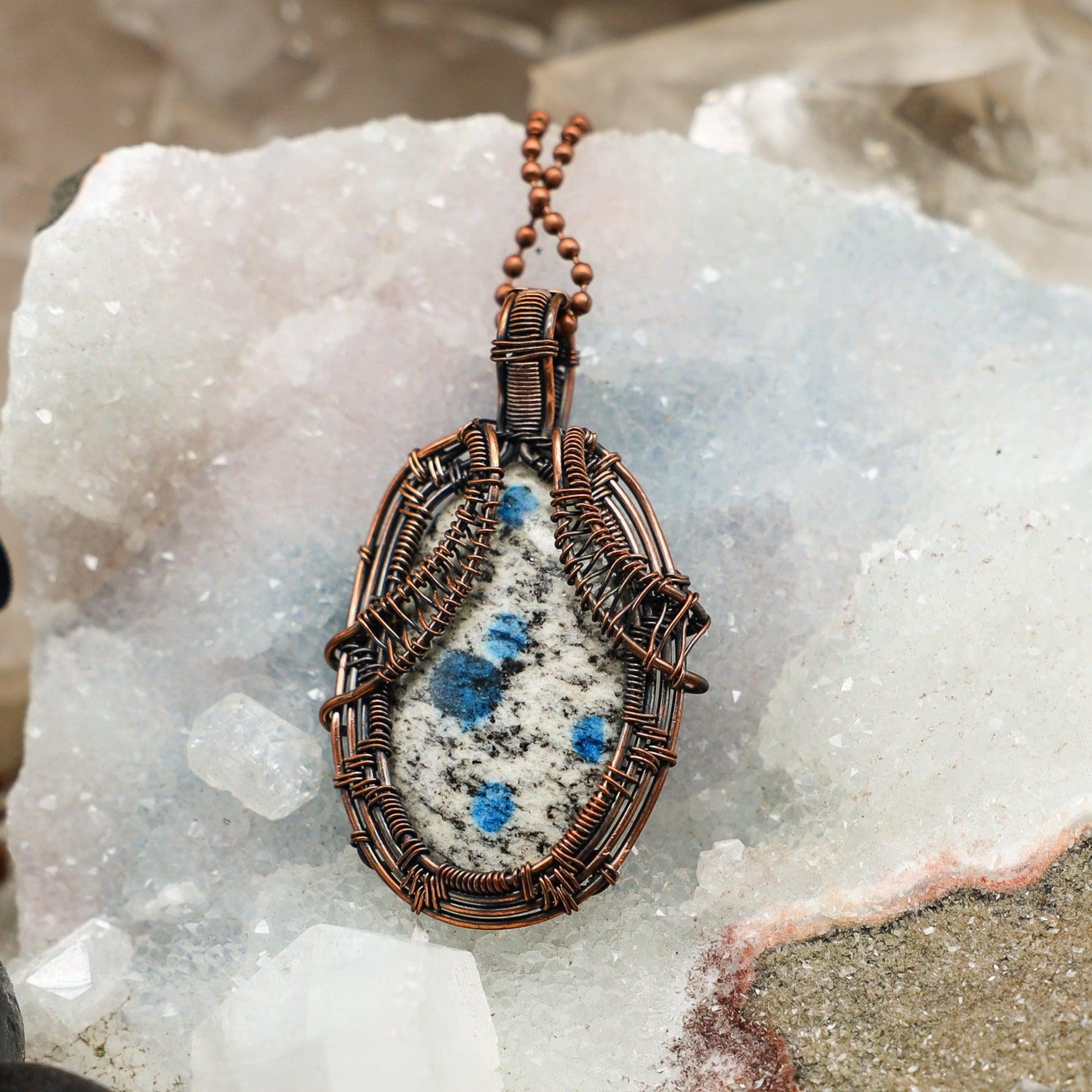 K2 Jasper Wire Wrap Crystal Pendant #2 - SJB-DIAMOND ELITES
