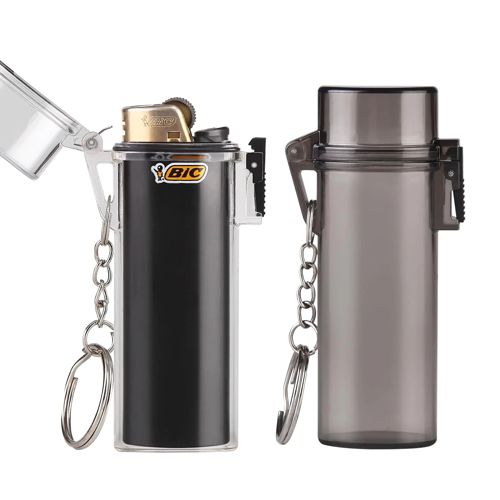 SOMGEM Waterproof Keychain Lighter Case for Classic Lighter J6 2 Pack EDC Lighter Holder Sleeve for Regular Lighter Multipurpose Lighter Pouch for Outdoor Survival (Lighter Not Included)