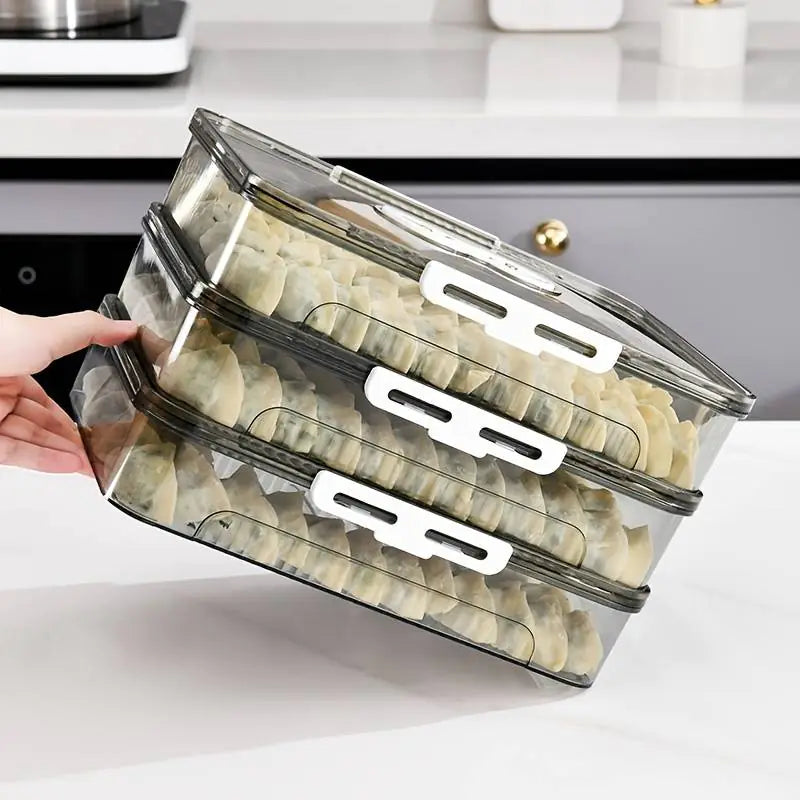 Transparent Dumpling Storage Box Pi-Mart