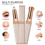 USB Rechargeable Lipstick Shaver 2 in 1 Ladies Eyebrow Trimmer Pi-Mart
