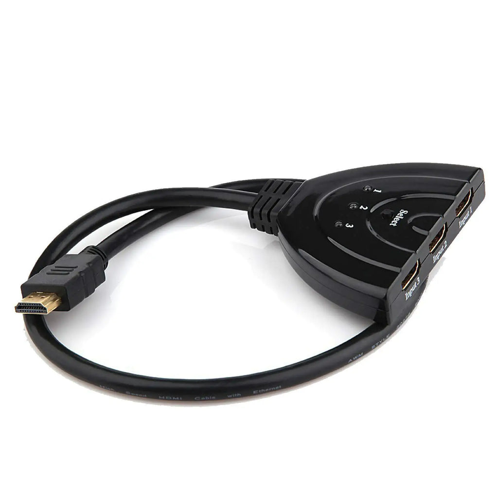 3 Port HDMI Splitter Cable 1080/4K Switch Switcher HUB Adapter for HDTV PS4 Xbox Pi-Mart