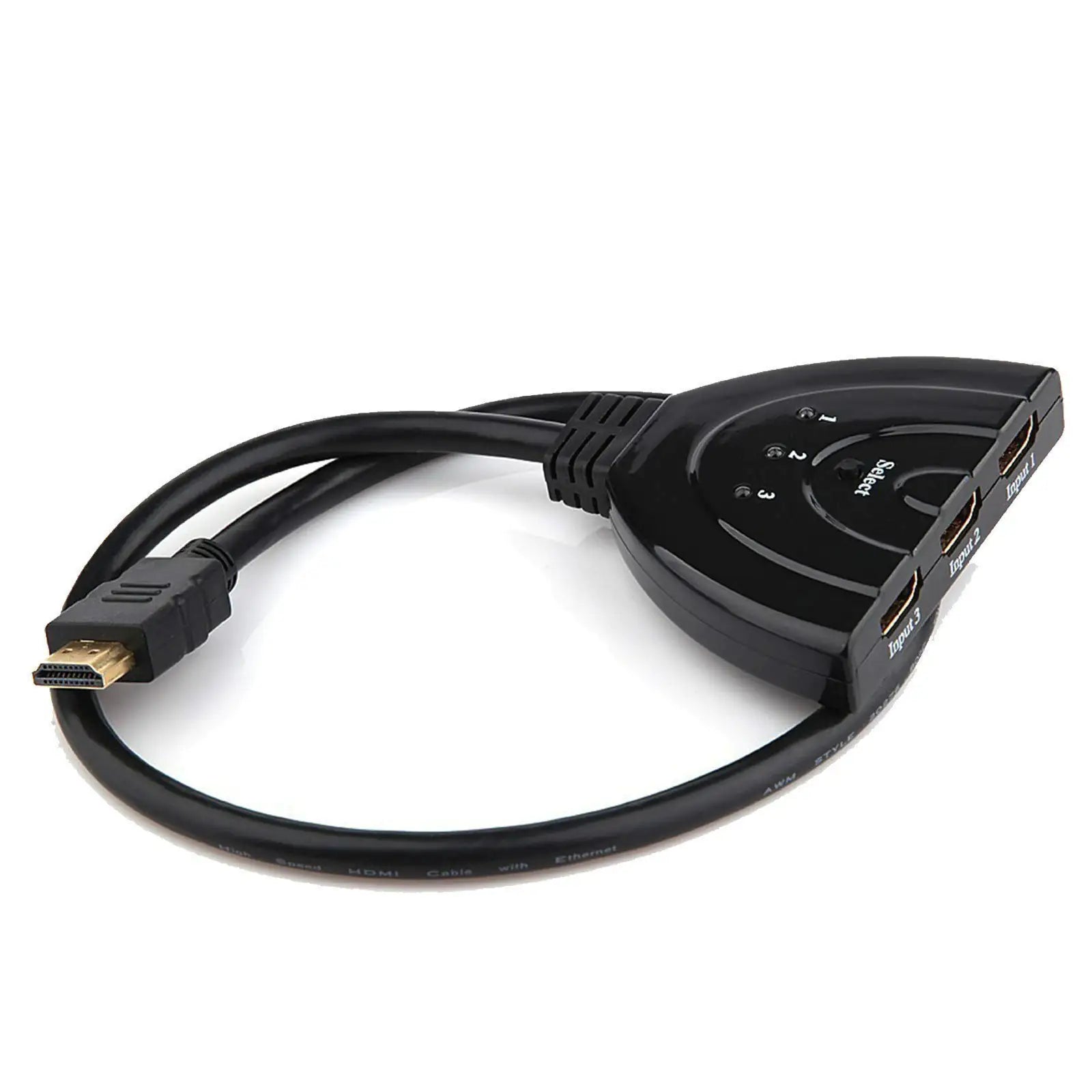 3 Port HDMI Splitter Cable 1080/4K Switch Switcher HUB Adapter for HDTV PS4 Xbox Pi-Mart
