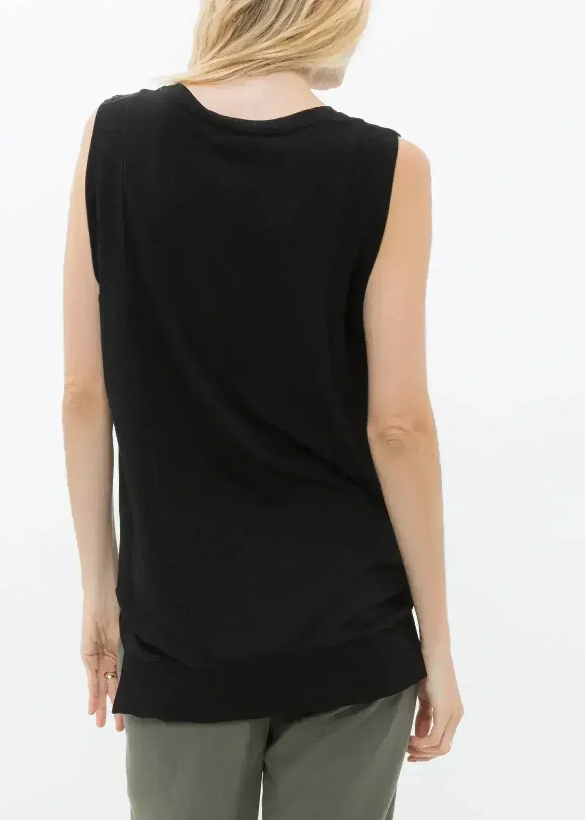 Women's Rib Contrast Muscle Tank Top - SJB-DIAMOND ELITES