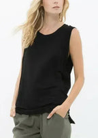 Women's Rib Contrast Muscle Tank Top - SJB-DIAMOND ELITES
