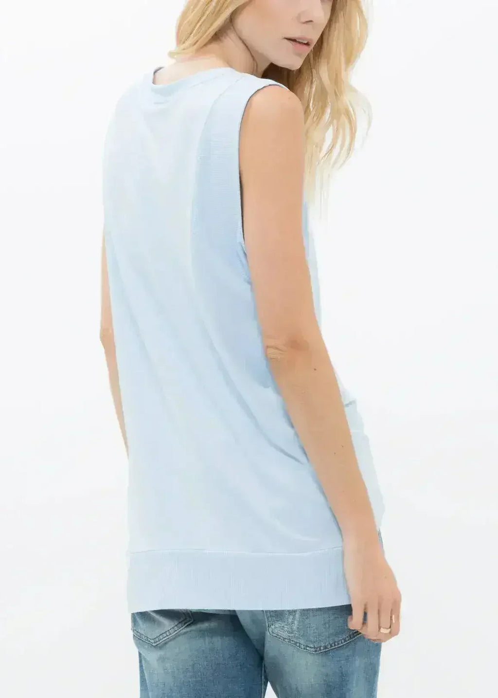 Women's Rib Contrast Muscle Tank Top - SJB-DIAMOND ELITES