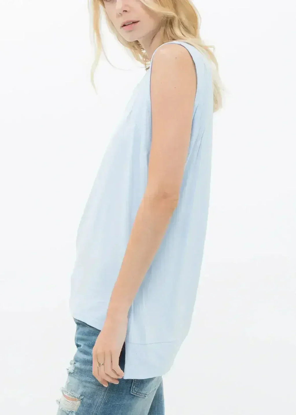 Women's Rib Contrast Muscle Tank Top - SJB-DIAMOND ELITES