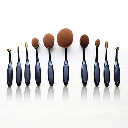 Beauty Experts Set of 10 Oval Beauty Brushes Lootquake LLC