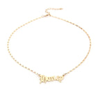 Gold Stainless Steel "Angel" and "Princess" Necklaces